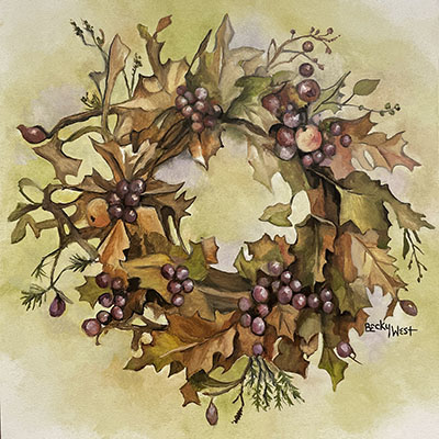 becky_west-autumn_wreath_400x400 Becky West Art - Autumn Wreath
